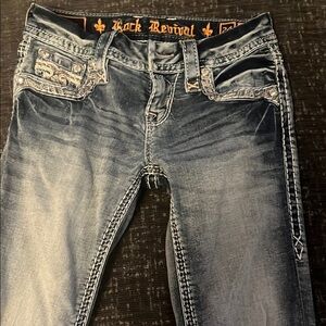 Rock Revival Women's Skinny Jeans - Black and Gray